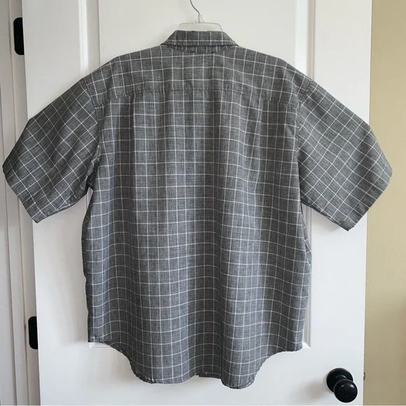 Orvis Mens Shirt Button Up Short Sleeve Gray Check Work Casual XXL - Picture 5 of 9